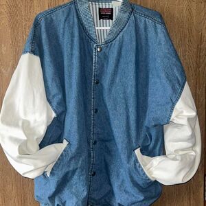 Hilton Men's Blue denim Varsity Jacket made in USA